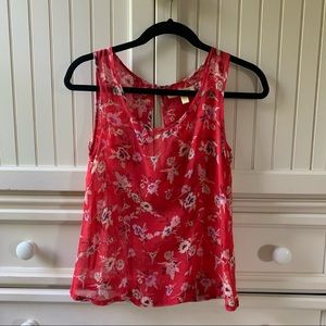 Sheer floral print top